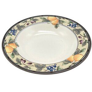 set of 2 mikasa intaglio cac29 garden harvest bowl soup salad 9x1.5" fruit READ